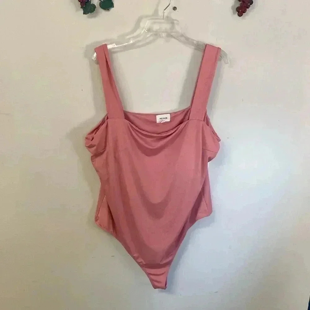 HEYSON Everyday 2 XL Size Pink Basic Tank Bodysuit